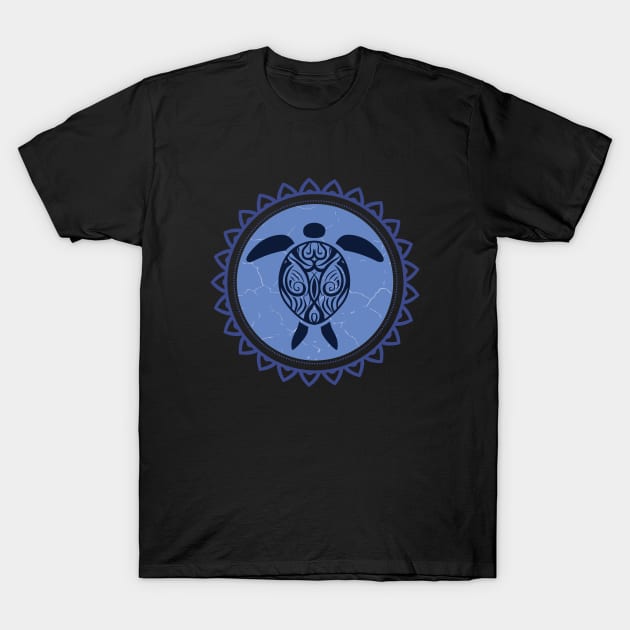 turtle tribal art for yoga and meditation travel T-Shirt by Midoart